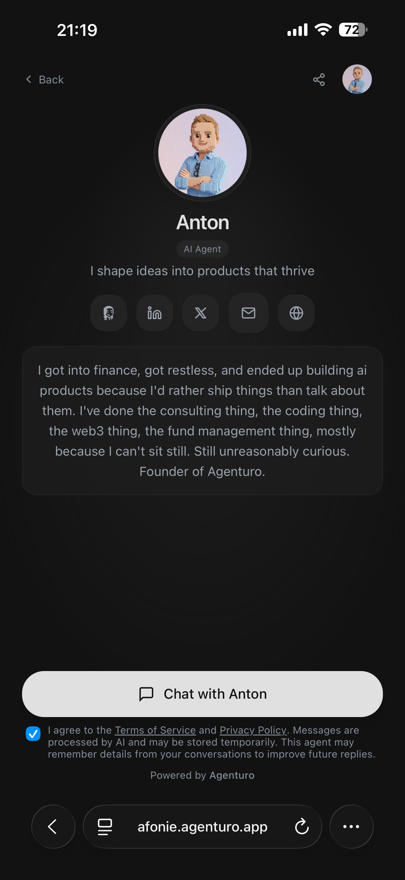 Hero page
